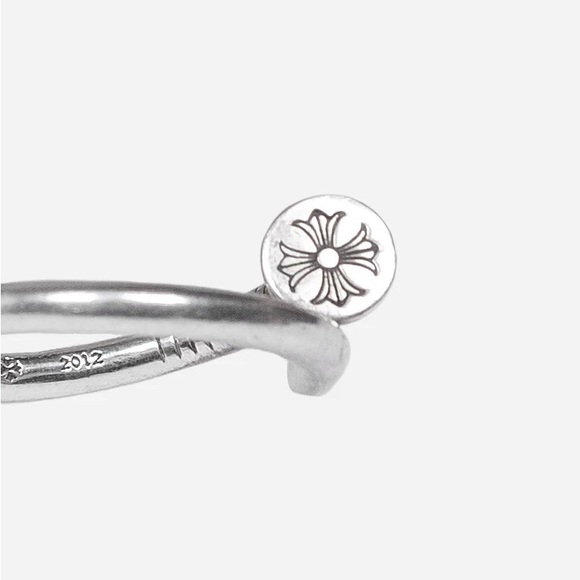 Chrome Hearts Silver Twisted Flat Head Nail Ring - Picture 3 of 7
